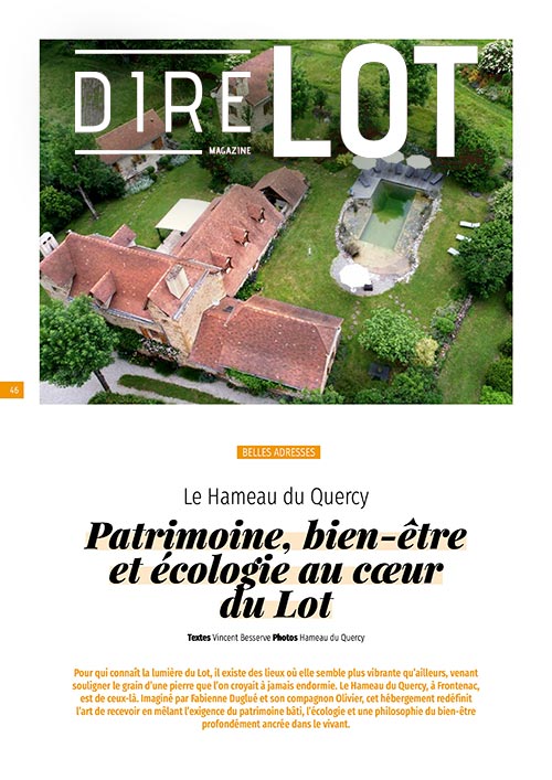 Les gîtes du Hameau mis à l'honneur dans Dire Lot