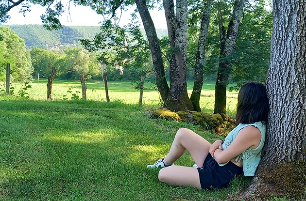 contemplation au jardin