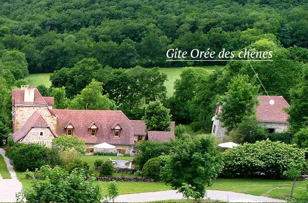 Situer le gîte Orée des chênes